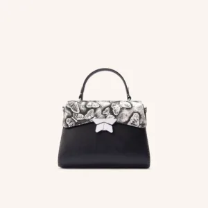 Handbag Alma With Chain Platino Mariposas