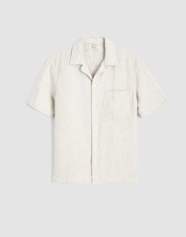 Tipped Knit Button-Up Shirt