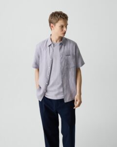 Irving Short-Sleeve Shirt in Relaxed Linen