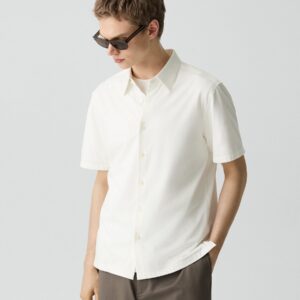 Irving Short-Sleeve Shirt in Structure Knit