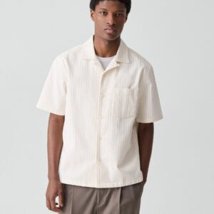 Weekend Short-Sleeve Shirt in Textured Cotton
