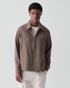 Zip Overshirt in Motion Wool